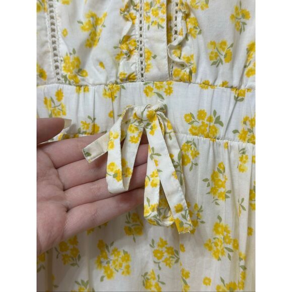 NWOT NOBODY'S CHILD Danielle Floral Cotton-Poplin Mini Cottagecore Dress 6US - Picture 6 of 14